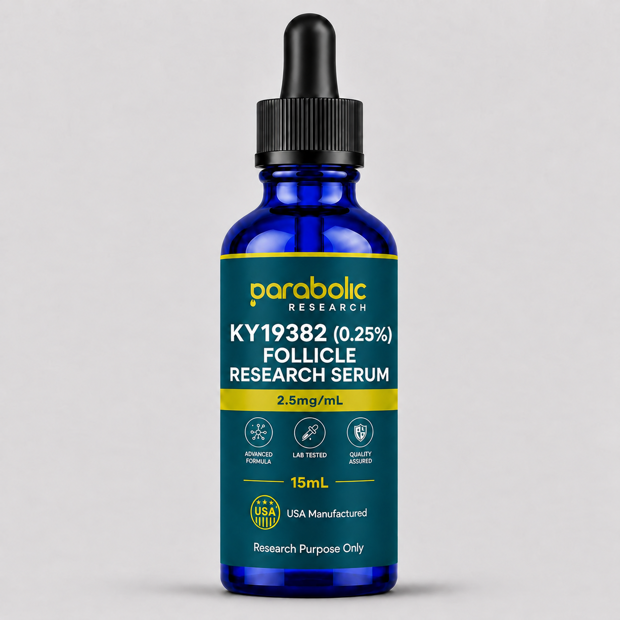 5ebf2d5a-5435-45de-8859-4006501d5bd0 KY19382: 0.25% (2.5mg/mL) Follicle Research Serum 15mL - Image 1